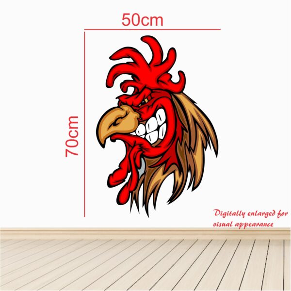 Angry Rooster Chicken Wall Sticker