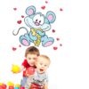 Lovely Mickey Mouse Heart - Baby - Kids - Nursery  Pre School Kinder Garden Wall Sticker