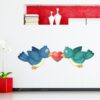 Two Lovely Birds Heart Wall Sticker - Image 2