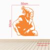Shivaji Maharaj - Saffron Wall Sticker - Image 3