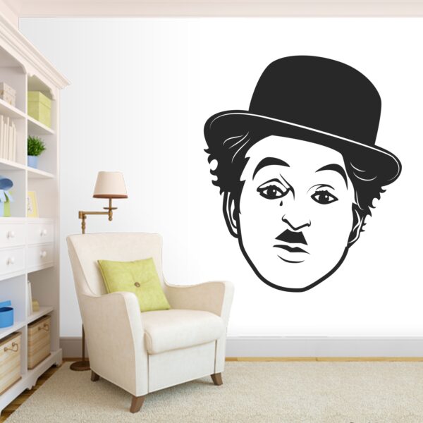 Charlie Chaplin - Legend - Decorative - Creative - Colorful - Wall Sticker  -