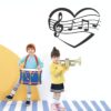 Love Music Heart -Decorative - Creative - Colorful - Wall Sticker