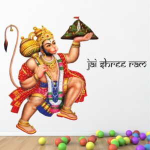 Lord Hanuman God Anjineyer  - Creative - Colorful - Wall Sticker