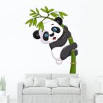 Cute Panda Bamboo - Baby - Kids - Nursery Pre School Kinder Garden Wall Sticker