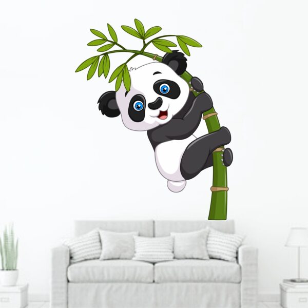 Cute Panda Bamboo - Baby - Kids - Nursery  Pre School Kinder Garden Wall Sticker