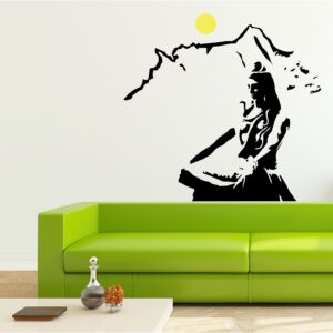 Meditation Siva Mountain Wall Sticker