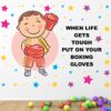 Little Boxer Baby - Kids - Learning Education  Nursery  Pre School Kinder Garden Wall Sticker