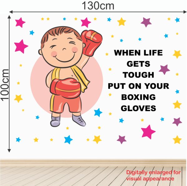 Little Boxer Baby - Kids - Learning Education  Nursery  Pre School Kinder Garden Wall Sticker - Image 3