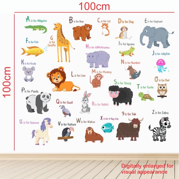 Animal Alphabets n Baby - Kids - Learning Education  Nursery  Pre School Kinder Garden Wall Sticker