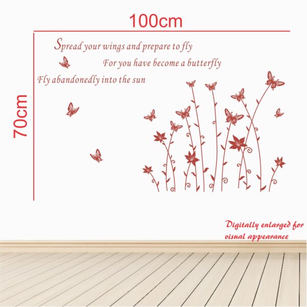 Butterflies Plant Wall Sticker - Image 3