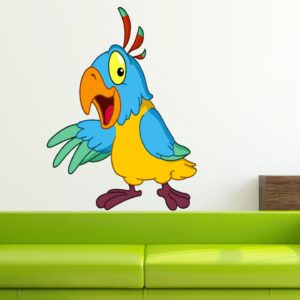 Lovely Colourful Parrot - Creative - Colorful - Wall Sticker