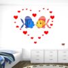 Kissing Fishes Love Heart - Creative - Colorful - Wall Sticker - Image 2