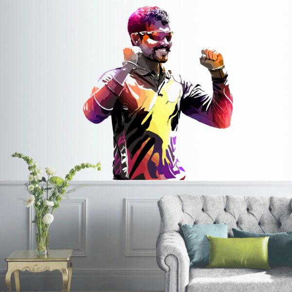 Ravindra Jadeja Cricket  Wall Sticker