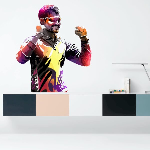 Ravindra Jadeja Cricket  Wall Sticker