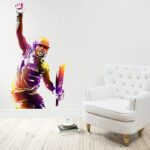 Suresh Raina Cricket Wall Sticker