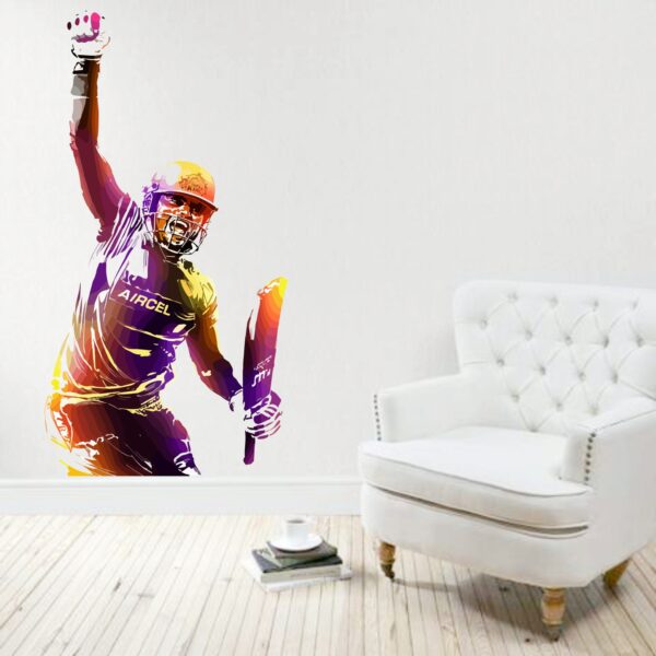 Suresh Raina Cricket  Wall Sticker