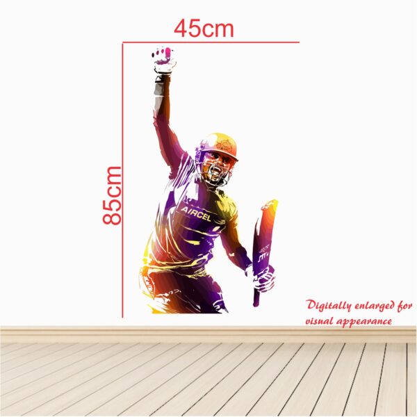 Suresh Raina Cricket  Wall Sticker - Image 3