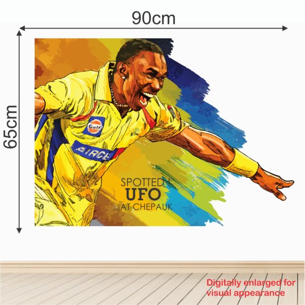 Dwayne Bravo Cricket  Wall Sticker - Image 3