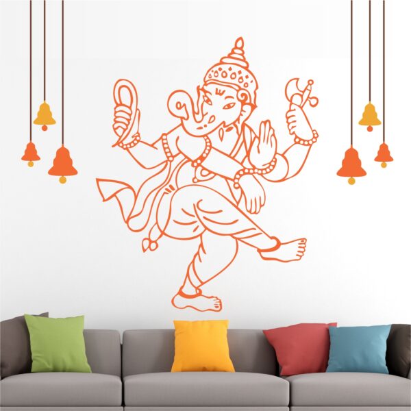 Dancing God Ganesh Vinayagar Wall Sticker