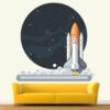 SpaceShip Rocket Lanch - Baby - Kids - Learning Education  Nursery  Pre School Kinder Garden Wall Sticker