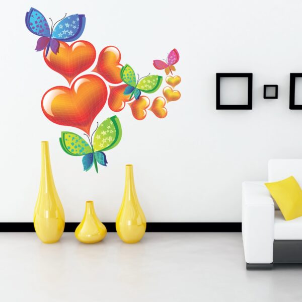 Butterflies Hearts Wall Sticker