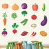Colourful Vegetables Kids Learning Education  Nursery  Pre School Kinder Garden Wall Sticker