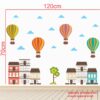 Cute Hot Air Balloon - Clouds Buildings Kids Baby - Kids - Learning Education  Nursery  Pre School Kinder Garden Wall Sticker - Image 3