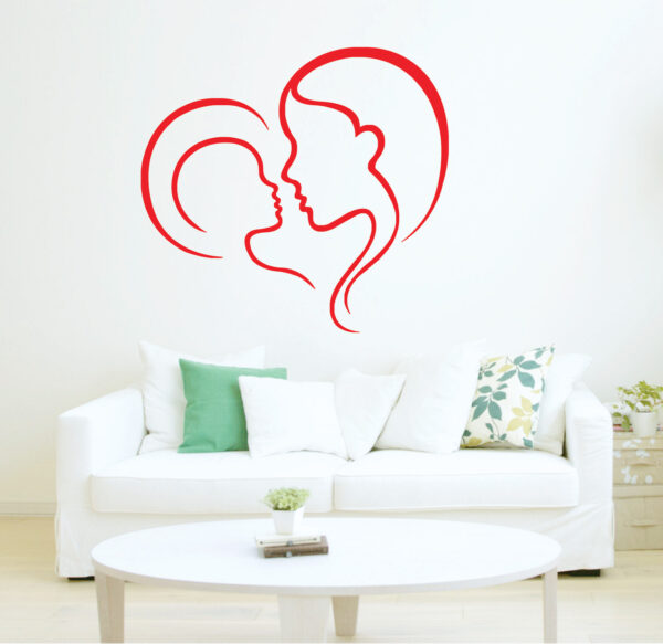 Mother And Baby Love - Baby - Kids - Nursery  Pre School Kinder Garden Wall Sticker - Image 2