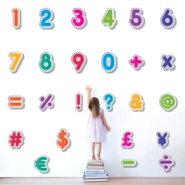 Numbers and Symbols  Fun And Easy - Baby - Kids - Learning Education  Nursery  Pre School Kinder Garden Wall Sticker - Image 2