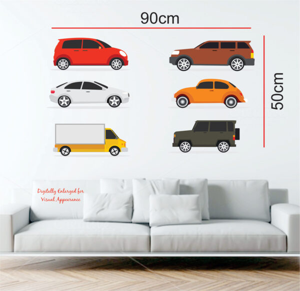 Colorful Classic Cars Transport Kids Learning Education Baby - Kids - Learning Education  Nursery  Pre School Kinder Garden Wall Sticker - Image 3