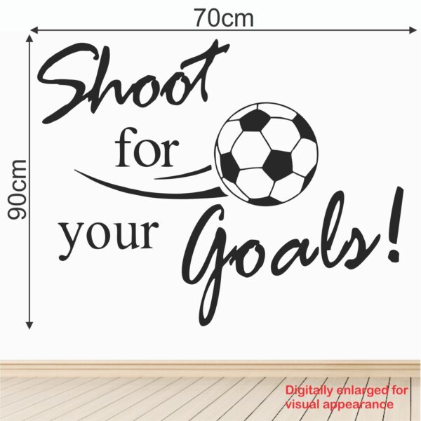 Shoot Your Goals Motivational Inspiration Quotes Bedroom Wall Sticker