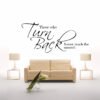 Never Turn Back - Motivational Inspiration Quotes  Wall Sticker
