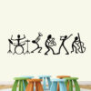 Happy Music Band - Doodle - Set Of 5 Stair Wall Stickers - Image 2