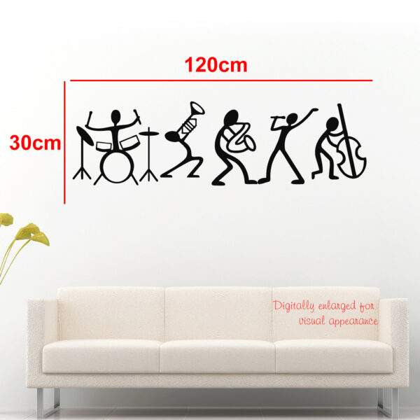 Happy Music Band - Doodle - Set Of 5 Stair Wall Stickers - Image 3