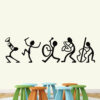 Happy Music Band - Doodle - Set Of 5 Stair Wall Stickers - Image 2
