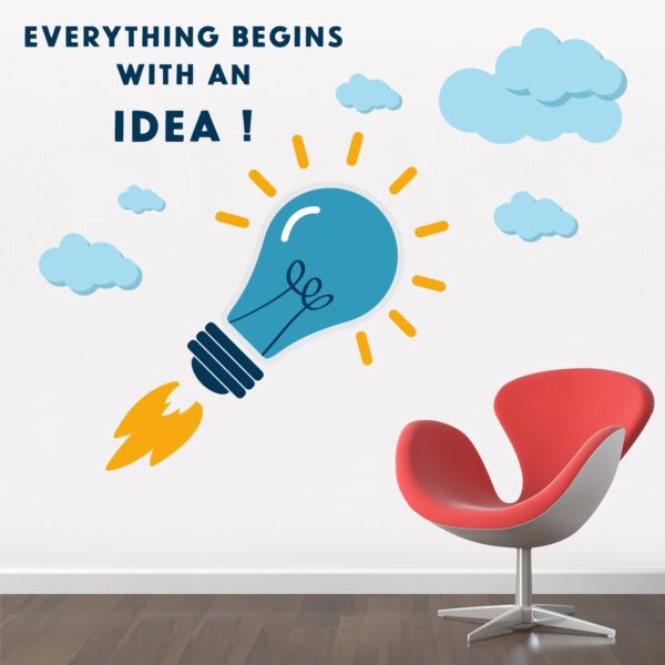Everything Begins With An Idea - Office - Motivational - Inspirational - Quotes - Wall Sticker
