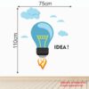 Idea  Bulb - Office - Motivational - Inspirational - Quotes - Wall Sticker - Image 3