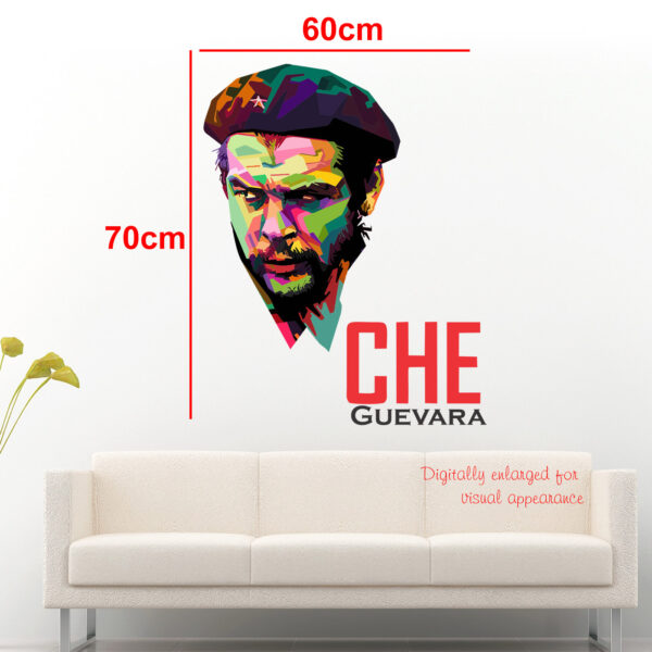 Che Guevara - Revolution -  Motivational - Inspirational - Warp Art - Creative - Colourful Wall Sticker - Image 3