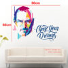 Steve Jobs - Chase Your Dreams - Office - Motivational - Inspirational - Quotes - Warp Art - Creative - Colourful Wall Sticker - Image 3