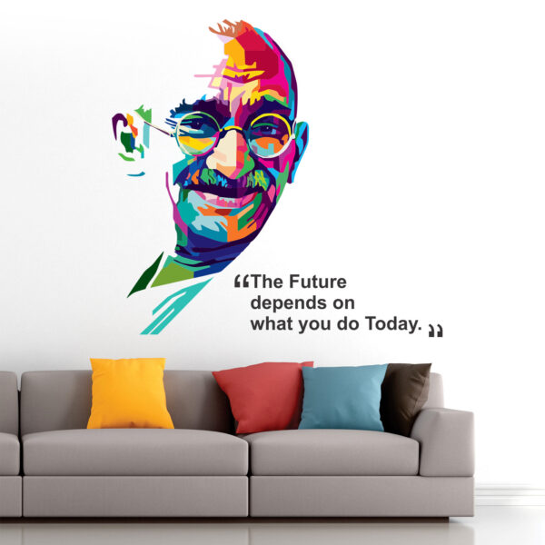 Mahatma Gandhi - Father of Nation - Office Motivational Inspirational Quotes Wall Sticker - Image 2