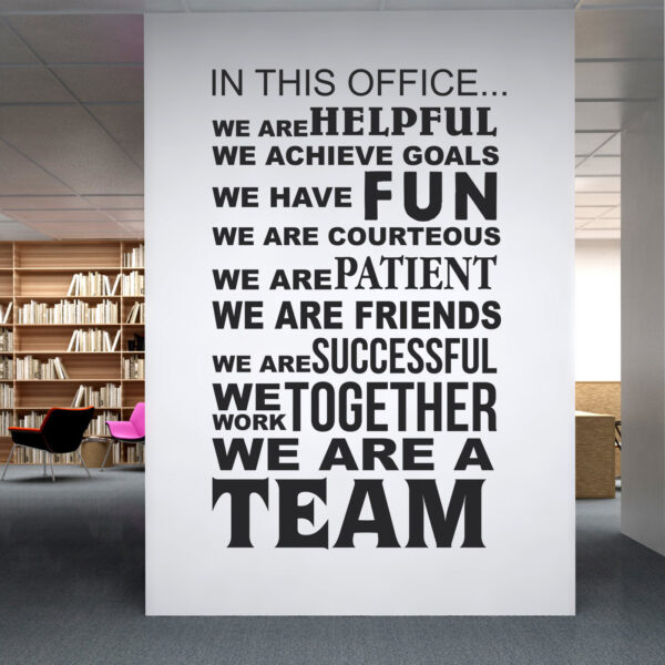 Team- Work Together - Office - Inspirational - Motivational - Quotes - Wall Sticker