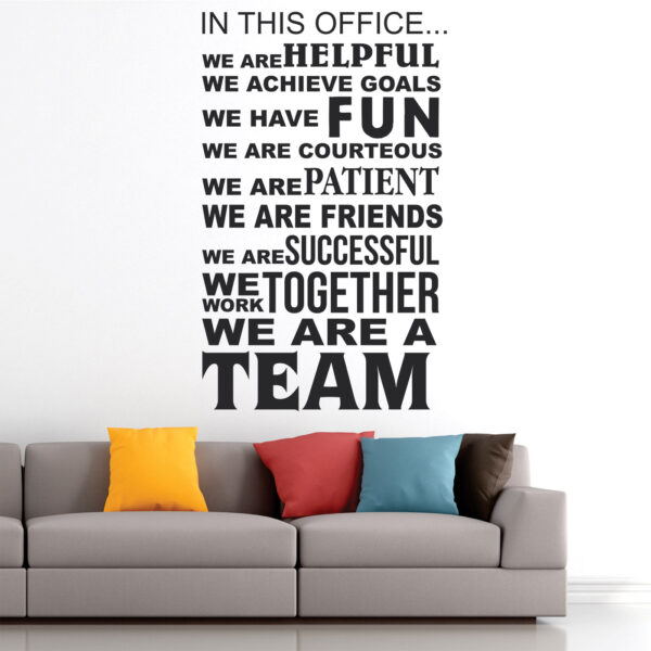 Team- Work Together - Office - Inspirational - Motivational - Quotes - Wall Sticker