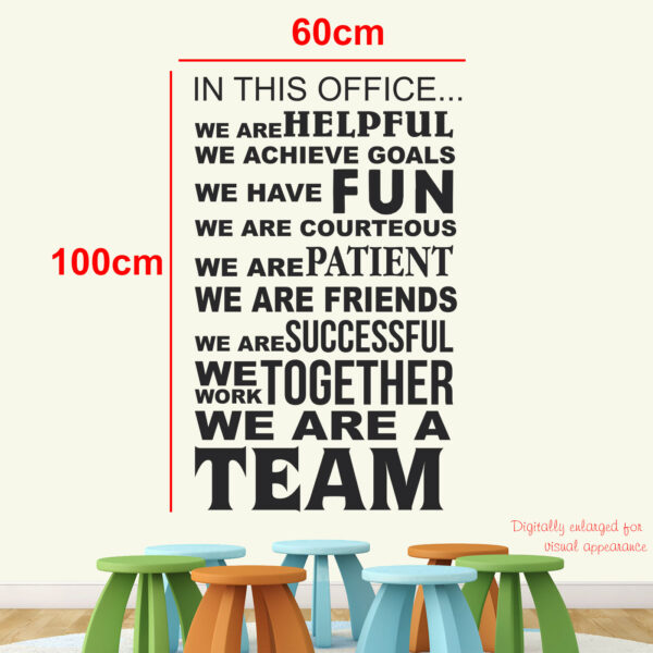 Team- Work Together - Office - Inspirational - Motivational - Quotes - Wall Sticker