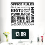 Office Rules - Typography Inspirational - Motivational - Quotes - Wall Sticker