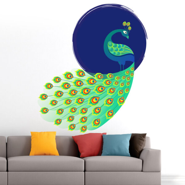 Beautiful - Peacock - King Of Birds - Nature - Creative - Colorful Wall Sticker - Image 2