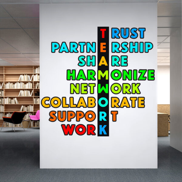 Team Work - Typography - Office - Inspirational - Motivational - Quotes - Wall Sticker