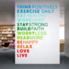 Think Positively - Typography - Office - Inspirational - Motivational - Quotes - Wall Sticker