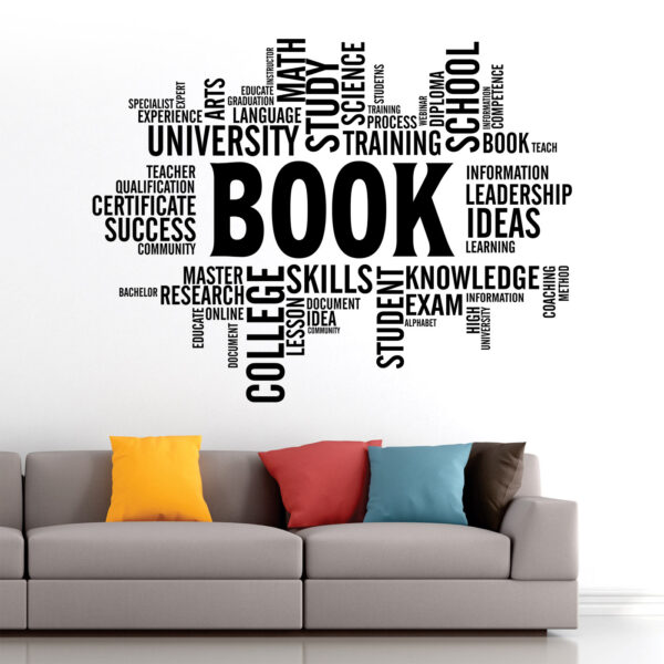 Reading - Books - Knowledge - Typography - Office - Inspirational - Motivational - Quotes - Wall Sticker