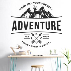 Jobs fill your pocket - Adventure fills your soul - Travel - Inspirational - Motivational - Quotes - Wall Sticker     ?