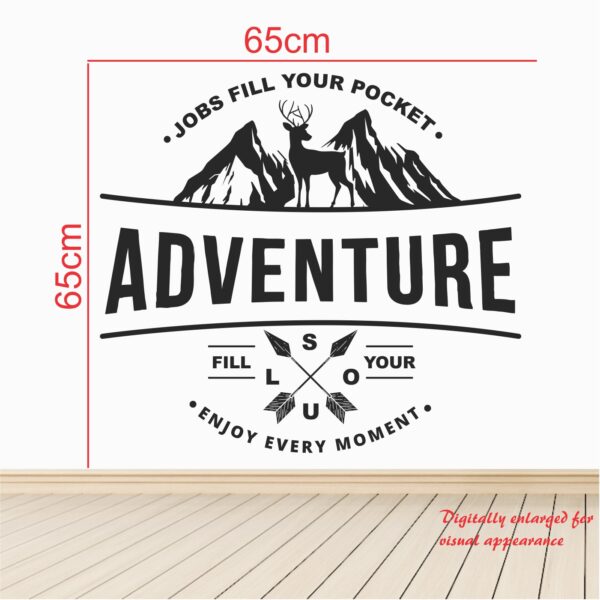 Jobs fill your pocket - Adventure fills your soul - Travel - Inspirational - Motivational - Quotes - Wall Sticker     ? - Image 3